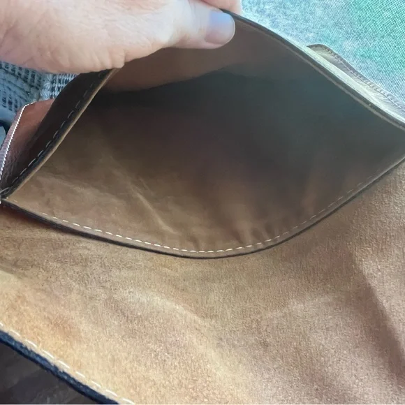 Patricia Nash Tan Leather Envelope Pouch - Picture 3 of 3